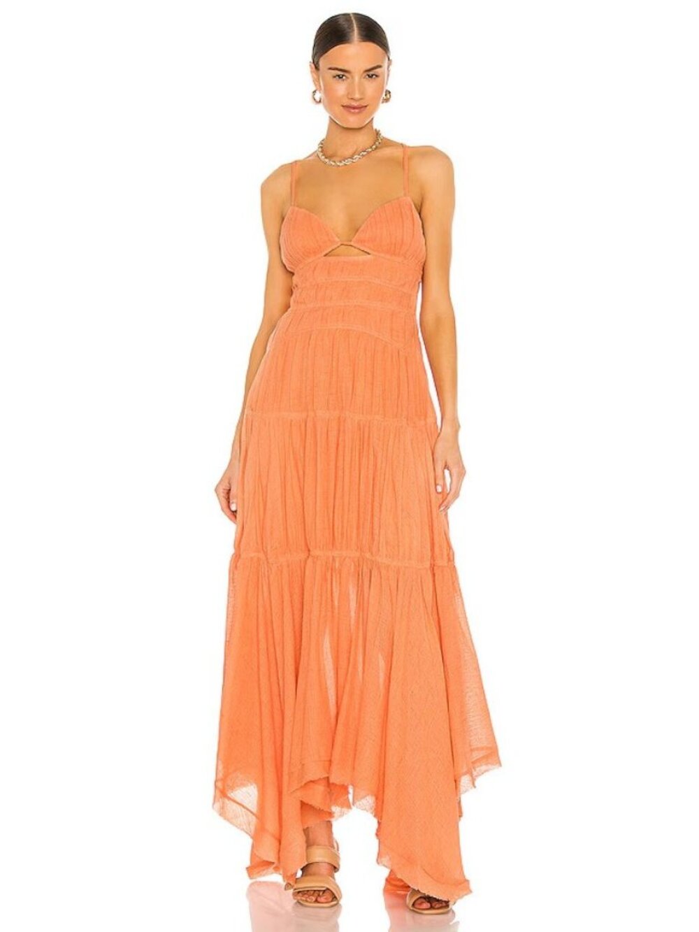 JONATHAN SIMKHAI Winnie Dress in Caramel Orange